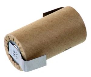 Akku Sub-c 2500 mAh NICd Hochstrom Zelle von Sanyo / Panasonic mit Lötfahne - Bild 1 von 2
