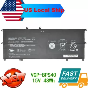 Genuine VGP-BPS40 Battery for SONY Vaio Flip 14A SVF14N SVF 15A SVF15N17CXB 48WH - Picture 1 of 4