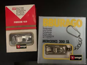 Two New keychains Burago , porsche 959 , Mercedes’ Benz 300 SL - Picture 1 of 1