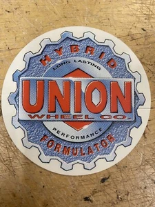 HYBRID UNION WHEEL CO. FORMULATOR RARE SKATEBOARD STICKER clear back - Picture 1 of 3