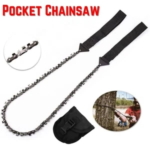 24" Pocket Chainsaw Hand For Emergency Survival Camping Folding Garden Gear Tool - Picture 1 of 13