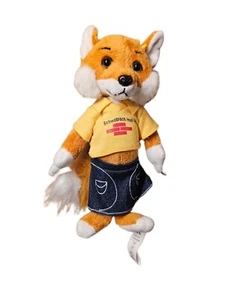 Schwäbisch Hall Fuchs 90er Werbefigur Stofftier Kuscheltier 22cm Vintage - Bild 1 von 2