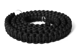 NEW PARACORD BLACK CAMERA 48" NECK STRAP DSLR MIRRORLESS CANON NIKON SONY LEICA - Picture 1 of 12