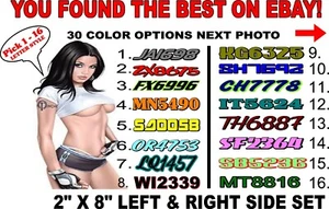 Snowmobile Registration Numbers Pair Decals Sticker Vinyl 2 Color sled decal - Bild 1 von 12