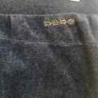 Y2k Bebe dark gray Valour drawstring velvety pants copper logo flared sz M
