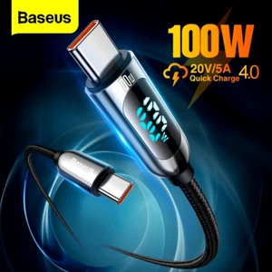 PD 100W USB C Cable Fast Charging LED Display for iPhone15 Pro Macbook Samsung - Picture 1 of 14
