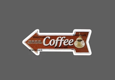 Pegatina flecha café retro impermeable Foto 1 de 4