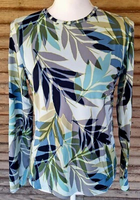 Camiseta elástica de protección solar para mujer Hang Ten manga larga UPF 50+ talla pequeña Foto 1 de 4