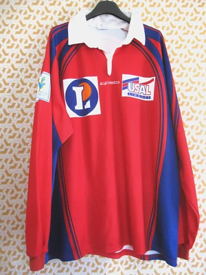 Maillot Rugby Union sportive Limoges USAL Kipsta rouge Vintage jersey - XXL - Photo 1/4