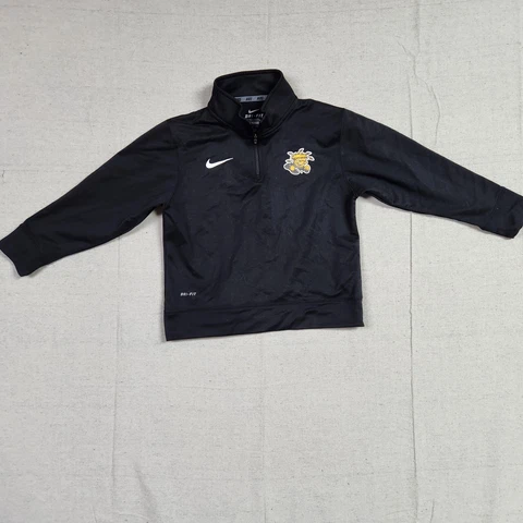 Wichita State Shockers Youth Jacket Boys Extra Small Black Long Sleeve 1/4 Zip Cover