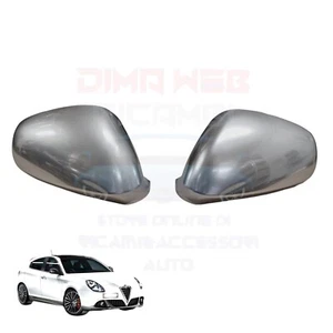 COPPIA CALOTTE SPECCHIO RETROVISORE CROMATE SATINATE ALFA ROMEO GIULIETTA - Imagen 1 de 2