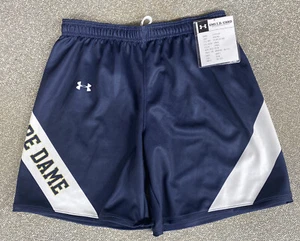 Notre Dame Under Armour Primetime Plus Basketball Shorts Women’s Large UJKSH1W - Picture 1 of 5