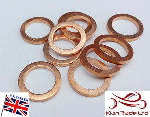 M18 Kupfer Quetschscheibe Ablaufdichtung pneumatisch 18mm Dichtung Hohlschraube M18x28x1 - Bild 1 von 1