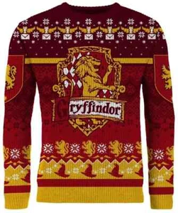 Harry Potter Ten Gifts To Gryffindor Ugly Christmas Sweater BG - Picture 1 of 2