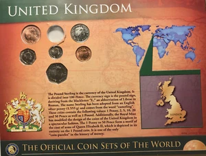 LOS JUEGOS OFICIALES DE MONEDAS DEL MUNDO POR FRANKLIN COMO NUEVOS ""REINO UNIDO"" LEER - Imagen 1 de 2