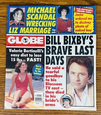 GLOBE MAGAZINE TABLOID January 7 1993 MICHAEL JACKSON Elizabeth Taylor Bixby - Image 1 of 4
