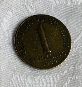 1959 Republik Osterreich Ein Schilling Eidelweiss Flower Austria Coin
