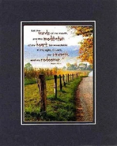 For Inspirations - Let the words of my mouth . . . 8x10 Religous Plaque - Picture 1 of 1