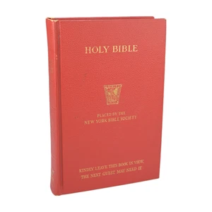 Santa Biblia rara de colección impresa por la Sociedad Bíblica de Nueva York - alrededor de 1950 - Imagen 1 de 8
