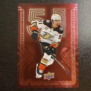Olen Zellweger 2024-25 Upper Deck Series 2 Fluorescence Red RC Card #F-9 - Picture 1 of 2