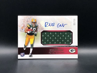 2011 Topps Precision Rookie Patch Auto RC Jumbo Relic Randall Cobb Red /50 RPA - Image 1 of 2