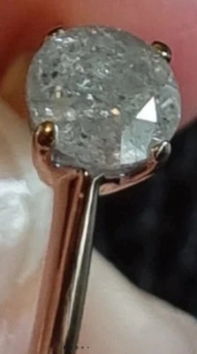 Anillo solitario vintage de diamantes naturales blancos de lujo de 1 quilate de oro amarillo de 18 quilates certificado de autenticidad P Foto 1 de 4