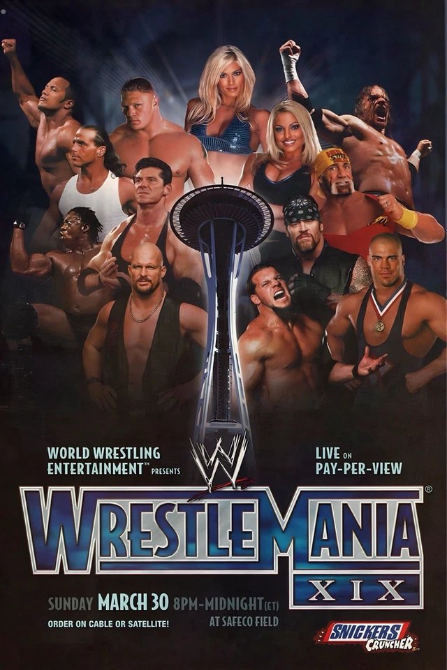 PÓSTER WWE GIGANTE 24”x36” - WRESTLEMANIA XIX 19 Foto 1 de 1