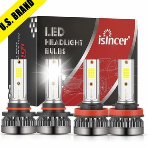 4x 9005+H11 LED Headlight Bulbs Combo 6000K White High Low Beam Kit Super Bright - Picture 1 of 16