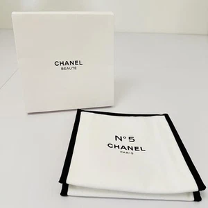 CHANEL Canvas Pouch Auth Black White Medium Women France 117145 - Picture 1 of 6