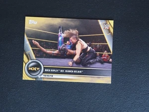 2020 Topps WWE Women's Division Rhea Ripley def. Bianca Belair Gold #05/10 NMMT+ - Bild 1 von 2
