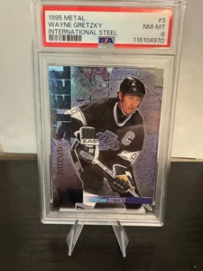 1995 METAL INTERNATIONAL STEEL #5 WAYNE GRETZKY PSA 8 - Picture 1 of 2