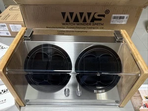 Watch Winder Smith - Bamboo Watch Winder for 2 Large to Small Automatic Watches - Picture 1 of 19