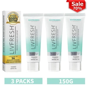 Livfresh Toothpaste Gel, Clinically Proven To Remove Plaque -250% Better-3X - Picture 1 of 12