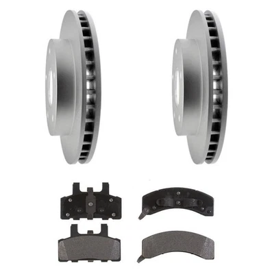 For Dodge Ram 1500 94-99 Element3 Plain Front Brake Kit w Semi-Metallic Pads - Imagem 1 de 4