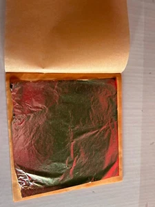 Echtes Blattsilber ca. 95 X 95mm, 25 Blätter in Blattsammlung - Bild 1 von 4