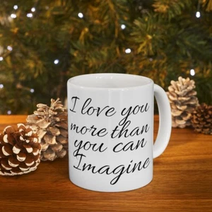 Taza de cerámica I love you more.Regalos abuelas, regalos papá, regalo mamá, regalo familiar - Imagen 1 de 12