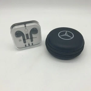 Mercedes-Benz EarPods Earphones Headphones w/ Case Lightning Connector Black - Picture 1 of 10