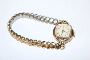 vintage women's Helbros wristwatch 10K RGF bezel, works great - Picture 1 of 6