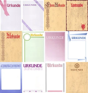 Verschiedene DIN A4 Urkunden zum Selbstbeschriften / Drucken - Bild 1 von 12