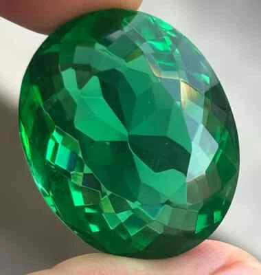 23.80 Ct. Colombian Oval Cut Green Emerald Loose Gemstone~ BEST Pendant 4 Gift - Image 1 of 4