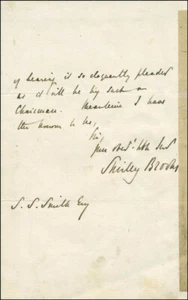 SHIRLEY (CLAUDE WILLIAM) BROOKS - AUTOGRAPH LETTER SIGNED 03/24/1863 - Picture 1 of 2
