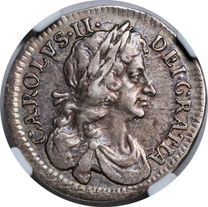1681, Great Britain, Charles II. Silver Maundy 4 Pence (Groat) Coin. NGC VF-35! - Picture 1 of 3