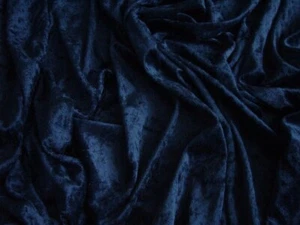 PANNESAMT Samt in NACHT BLAU Stoff Stoffe Meterware NEU - Bild 1 von 1