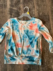 Tie Dye Long sleeve Shirts Size Girls Blue Is Sm And The Orange Is Medium. - Picture 1 of 5