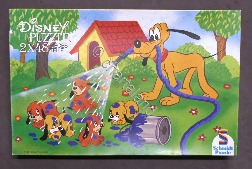 Disney Puzzle 2 x 48 pieces - Schmidt Puzzle Pluto 625 2914 - anni 60/70 - Immagine 1 di 3