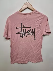 vintage stussy shirt adult size small pink logo 80s 90s - Picture 1 of 6