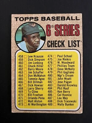 1968 Topps - #454 Frank Robinson, creased, unmarked - 50% off 5 or more under $5 - Image 1 of 2
