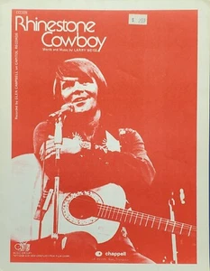 Glen Campbell Rhinestone Cowboy Piano Guitar Vocal Sheet Music Song g4 - Picture 1 of 2
