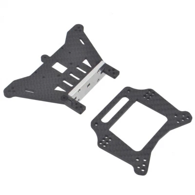 Carbon Front & Rear Shock Tower Damper Stay Mounts for Traxxas Slash 2WD VXL - Image 1 of 4