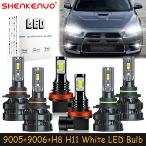 For Mitsubishi Lancer 2008-2014 LED Headlights High Low Beam Fog Light Bulbs Z8 - Picture 1 of 21